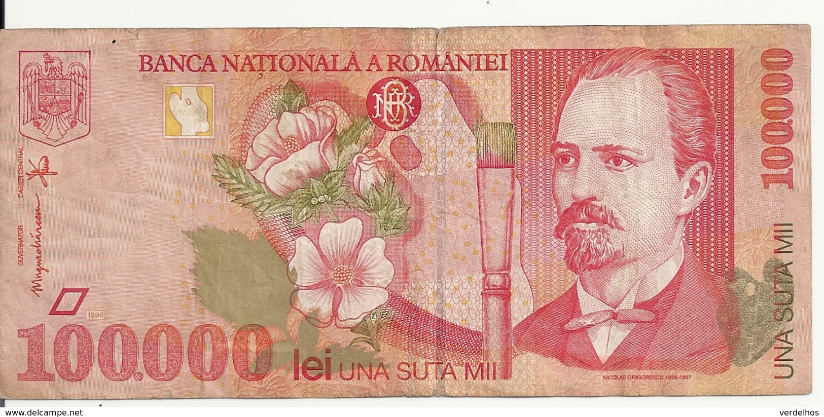 ROUMANIE 100000 LEI 1998 VG+ P 110 - Roemenië