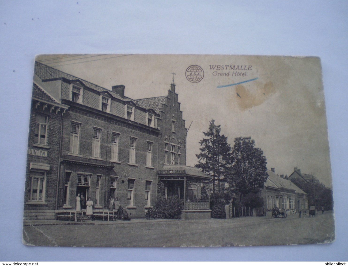 Westmalle (Malle) Grand Hotel (geanimeerd) Gelopen 19?? Kaart Vlekkig - Malle