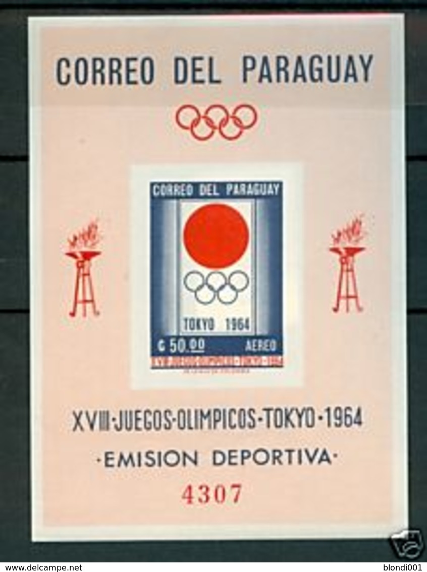 Olympics 1964 - History - PARAGUAY - S/S Imperf. MNH - Summer 1964: Tokyo