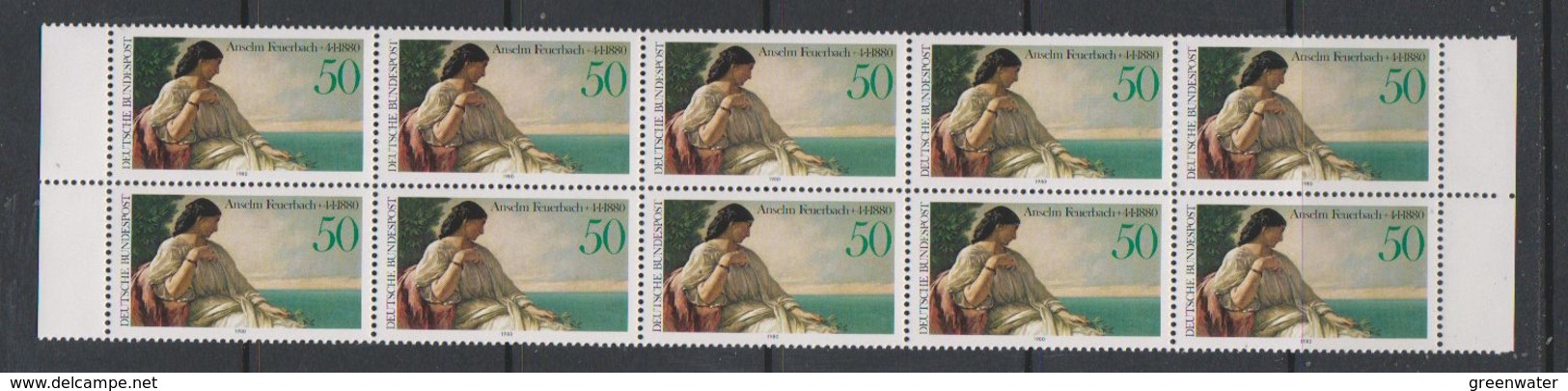 Germany 1980 Anselm Feuerbach 1v Bl Of 10 ** Mnh (39053) - Ongebruikt