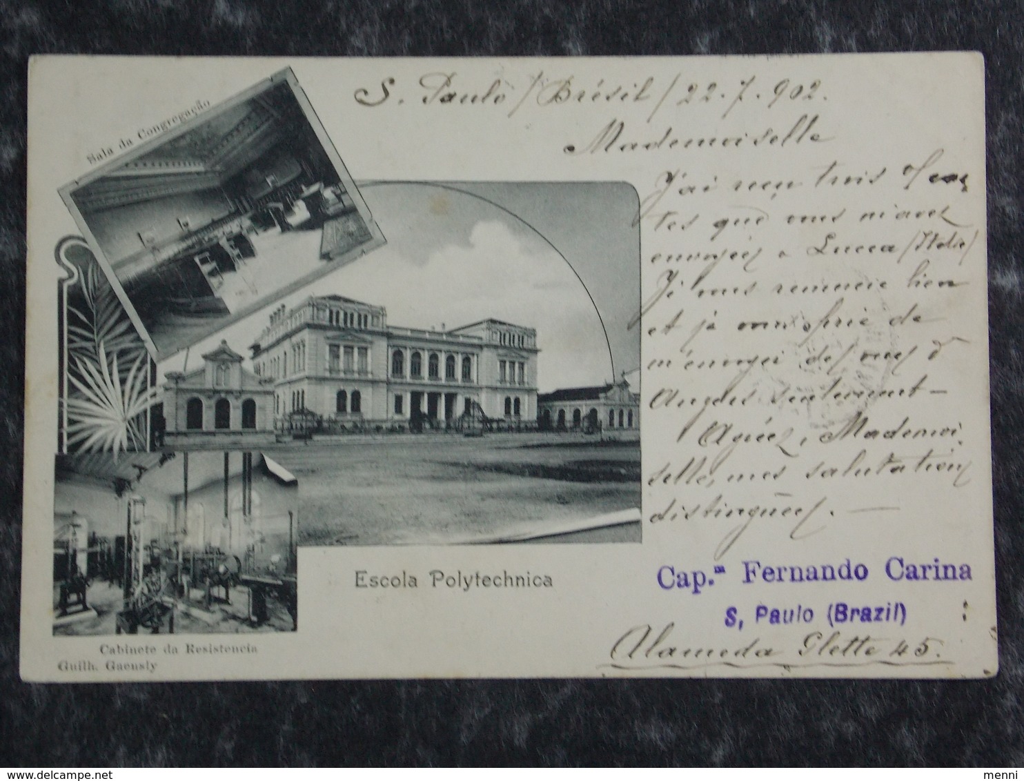 CPA Carte Postale Postcard - Brasil Brazil - SAO PAULO - Multi View Litho - Escola Polytechnica 1902 - São Paulo