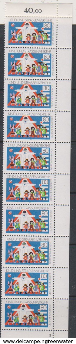 Germany 1983 Kind Und Strassenverkehr  1v 10x ** Mnh (39055) - Ongebruikt