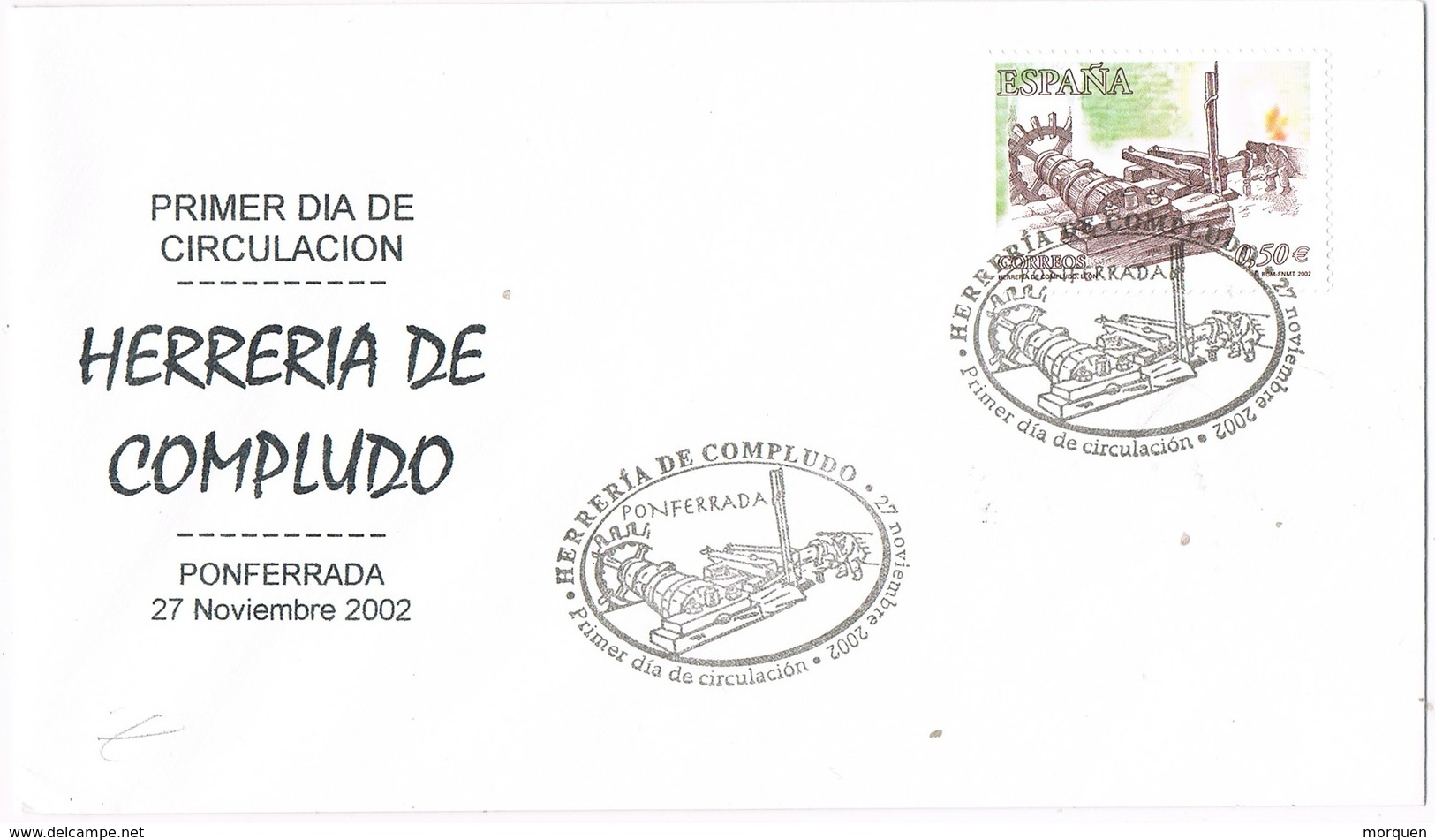 28910. Carta PONFERRADA (Leon) 2002. Herreria De COMPLUDO - Cartas & Documentos