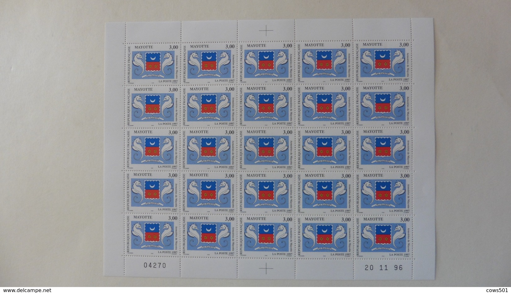 Mayotte : Feuillet  Neuf De 25 Timbres N° 43 - Blocks & Sheetlets