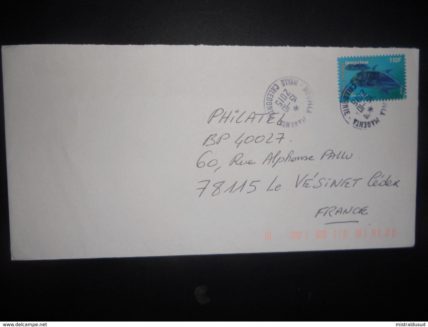 Nouvelle-caledonie Lettre De Noumea 2015 Pour Le Vesinet - Storia Postale