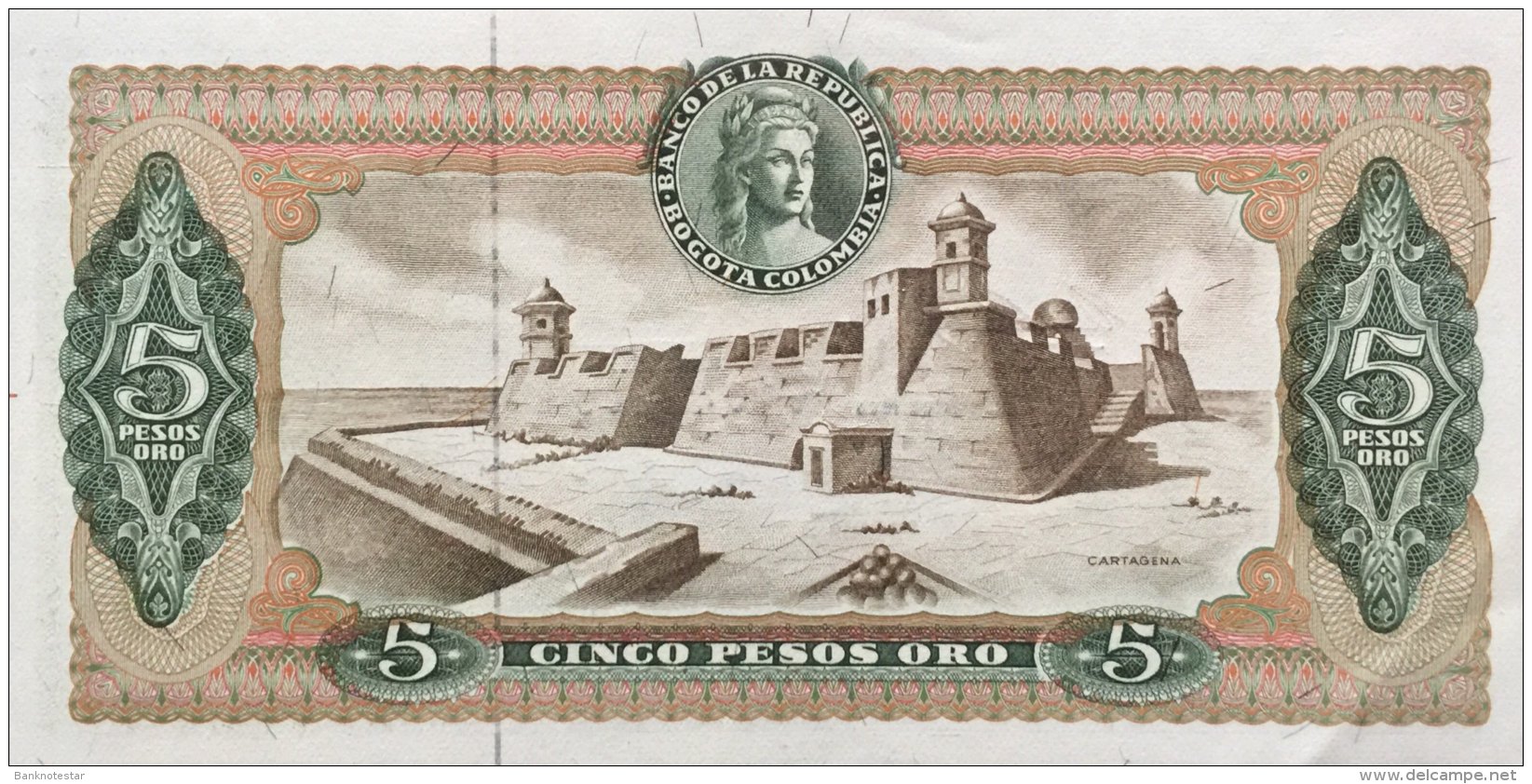 Colombia 5 Pesos Oro, P-406a 1963 UNC - Colombie