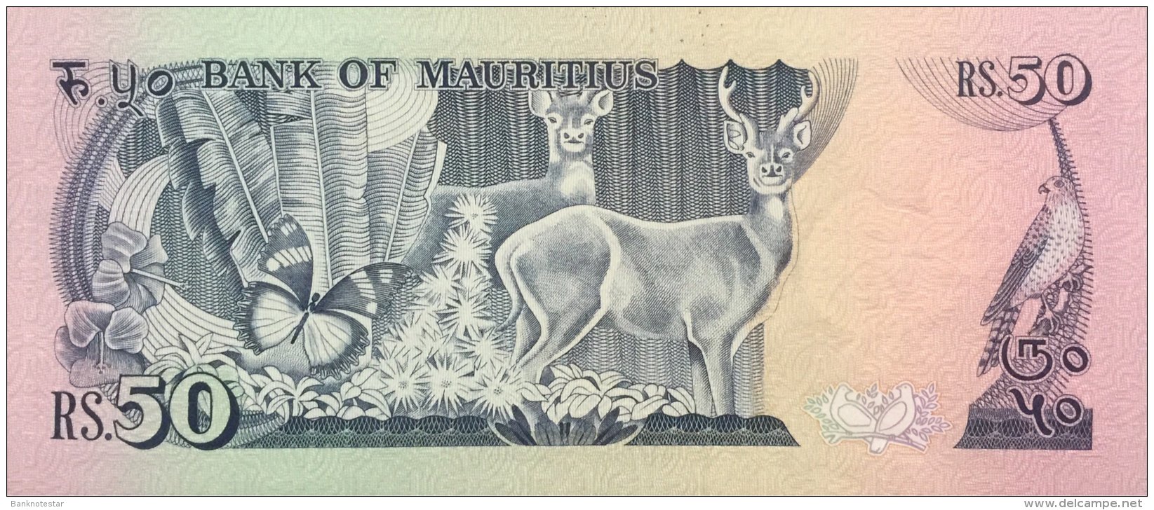 Mauritius 50 Rupees, P-37b 1986 UNC - Mauritius