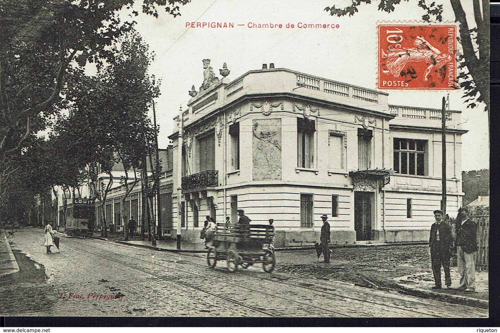 CPA 66 - Perpignan - Chambre De Commerce - Ed. Fau - Ecrite En 1909 - Excellent Etat - - Perpignan