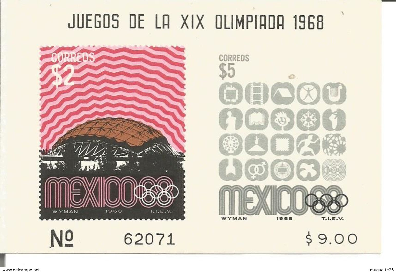 Jeux Olympiques > Ete 1968: Mexico Lot De 7 Blocs Feuillets - Zomer 1968: Mexico-City