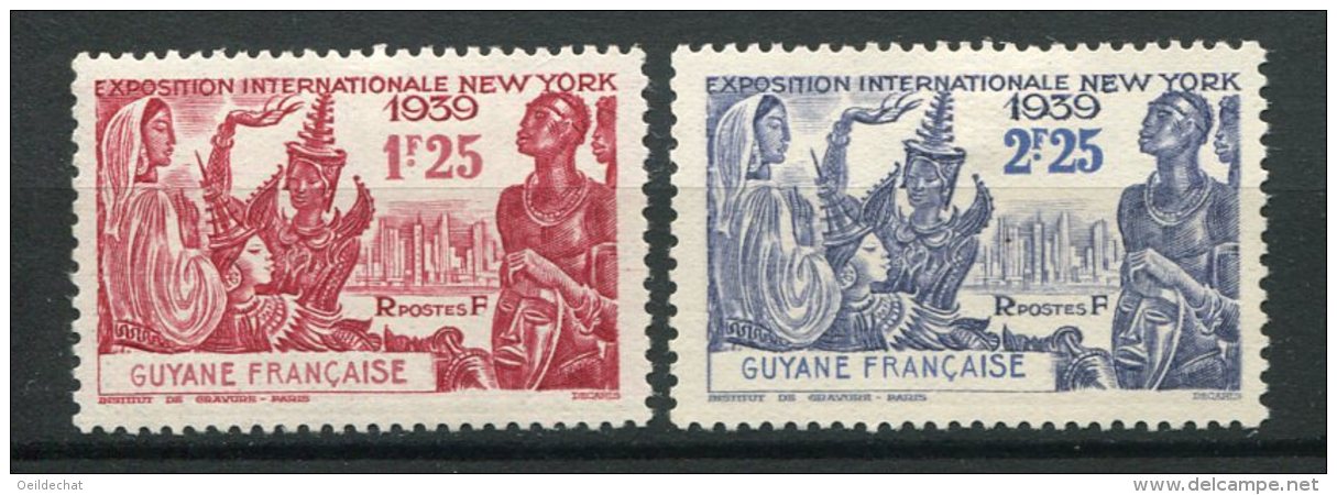 7394   GUYANE   N°  150/1*  Exposition Internationale De New-York   1939   TB - Neufs