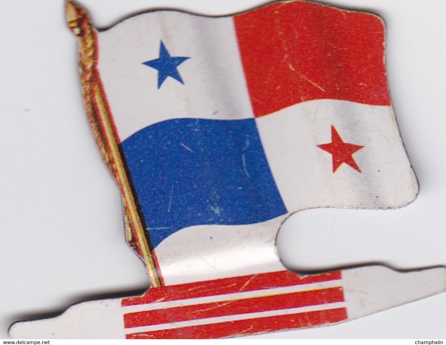 Figurine Publicitaire Biscuits L'Alsacienne Petit-Exquis - Drapeau - Panama - Années 60/70 - Tôle - Americorama - Sonstige & Ohne Zuordnung