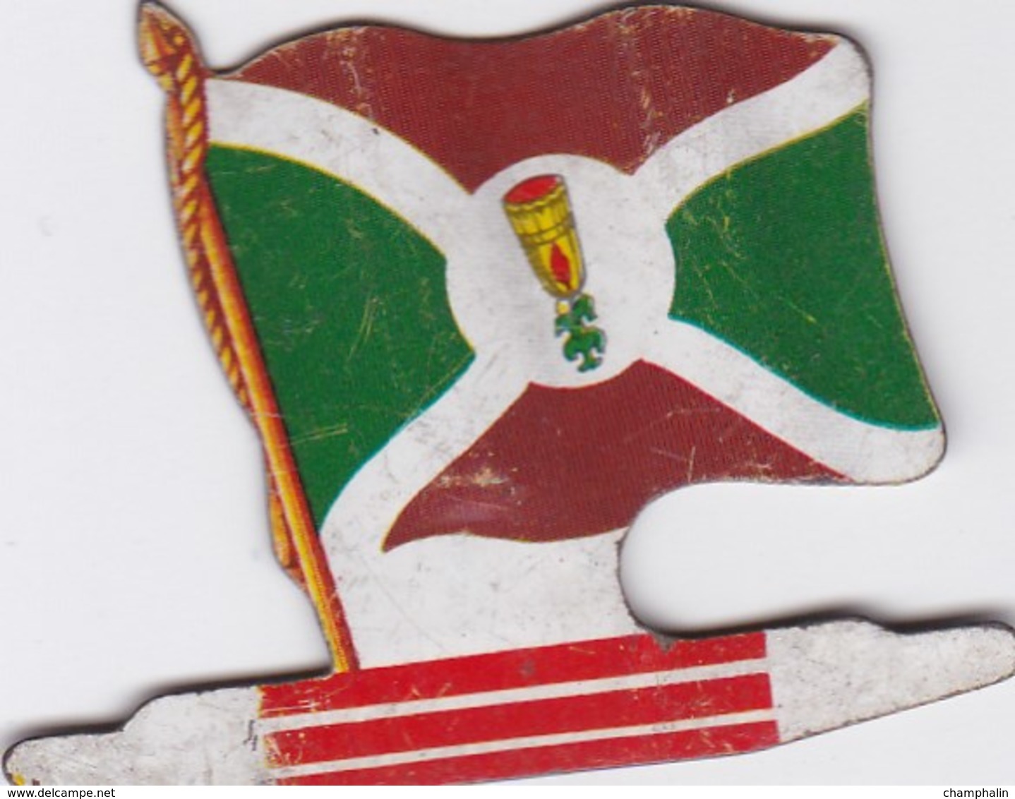 Figurine Publicitaire Biscuits L'Alsacienne Petit-Exquis - Drapeau - Burundi - Années 60/70 - Tôle - Africorama - Autres & Non Classés