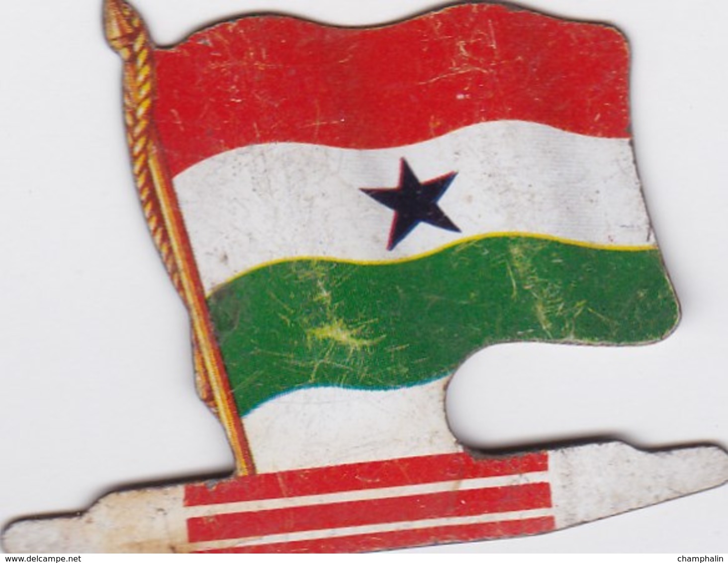 Figurine Publicitaire Biscuits L'Alsacienne Petit-Exquis - Drapeau - Ghana - Années 60/70 - Tôle - Africorama - Autres & Non Classés