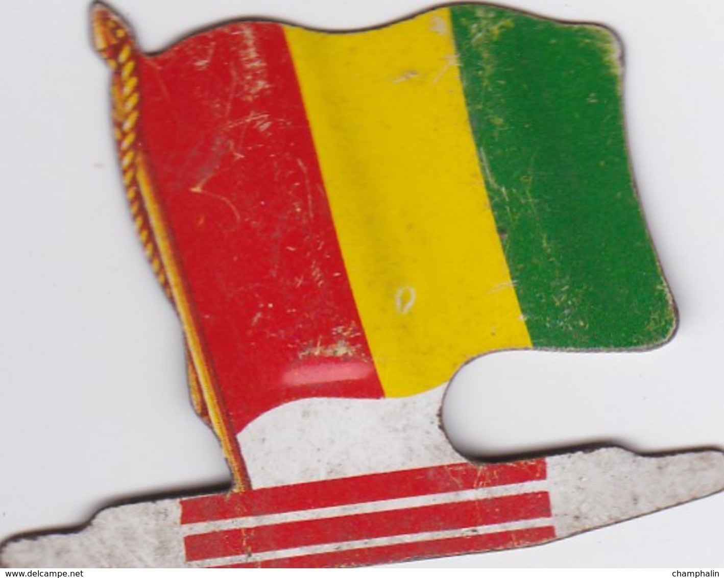 Figurine Publicitaire Biscuits L'Alsacienne Petit-Exquis - Drapeau - Rép. De Guinée - Années 60/70 - Tôle - Africorama - Sonstige & Ohne Zuordnung