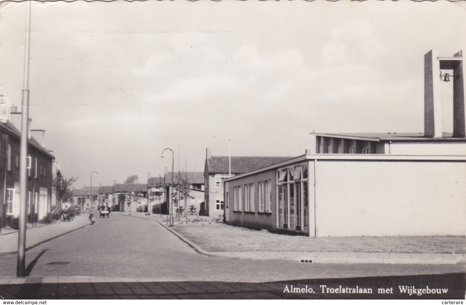 PAYS BAS,overijssel,almelo,Tro Elstralaan Met Wijkgebouw,cloche à Droite,carte Photo - Almelo