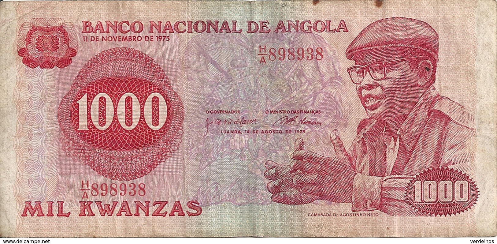 ANGOLA 1000 KWANZA 1979  VG+ P 117 - Angola