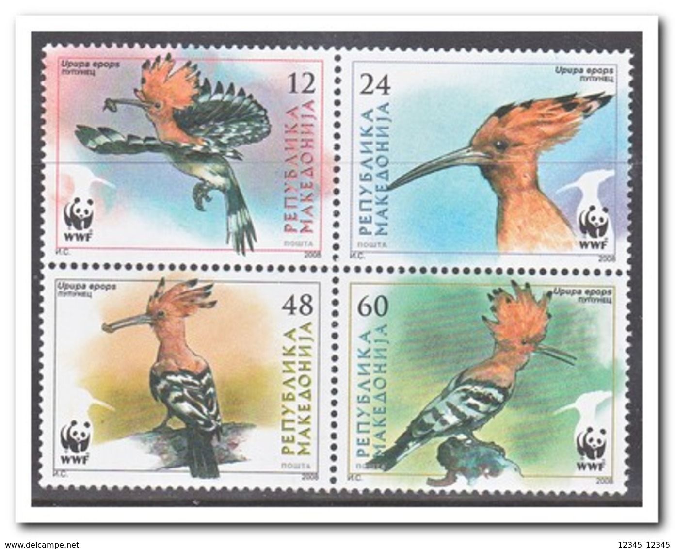 Macedonië 2008, Postfris MNH, Birds, WWF - Noord-Macedonië