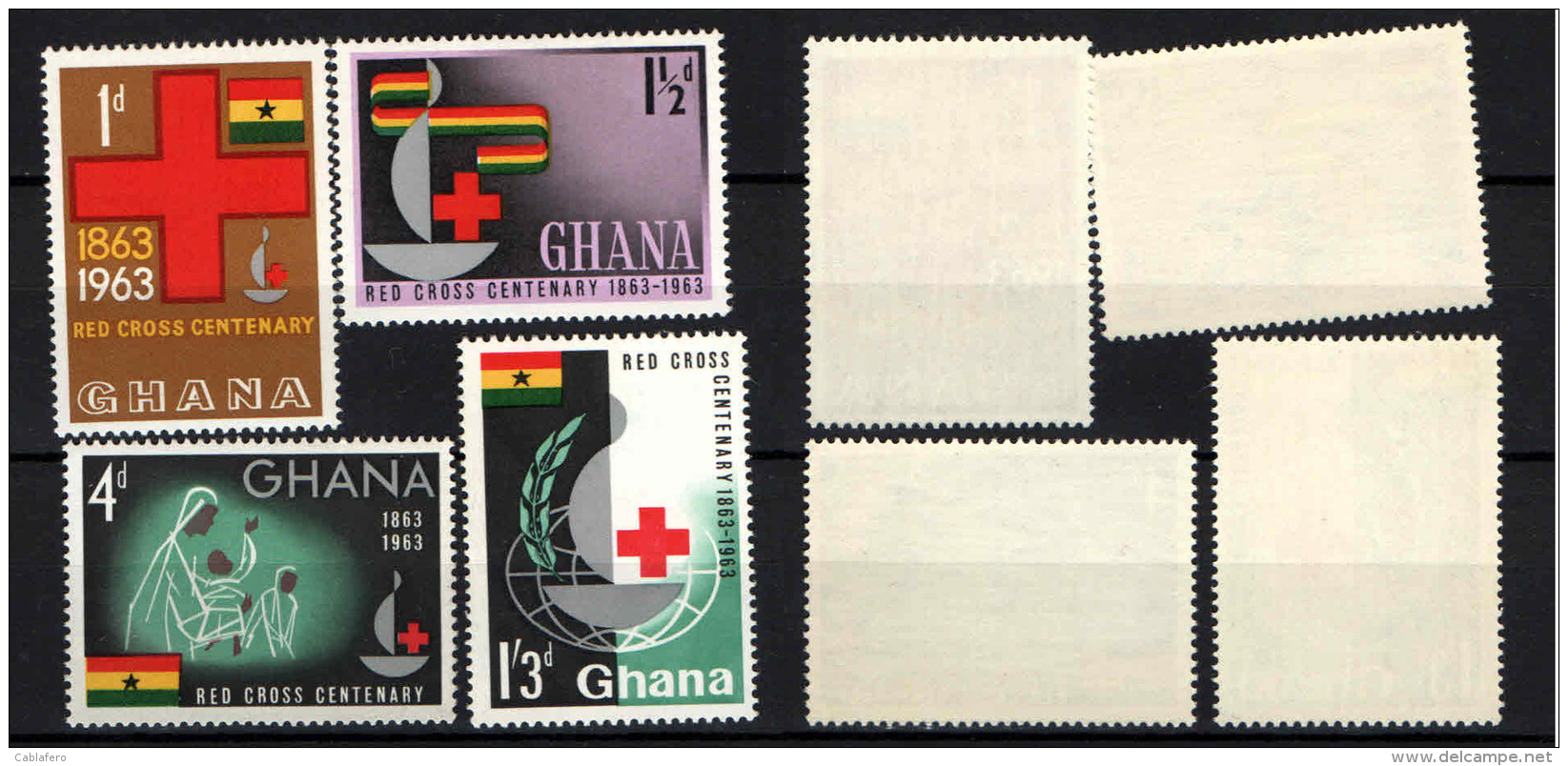 GHANA - 1963 - CENTENARIO DELLA CROCE ROSSA - MNH - Ghana (1957-...)