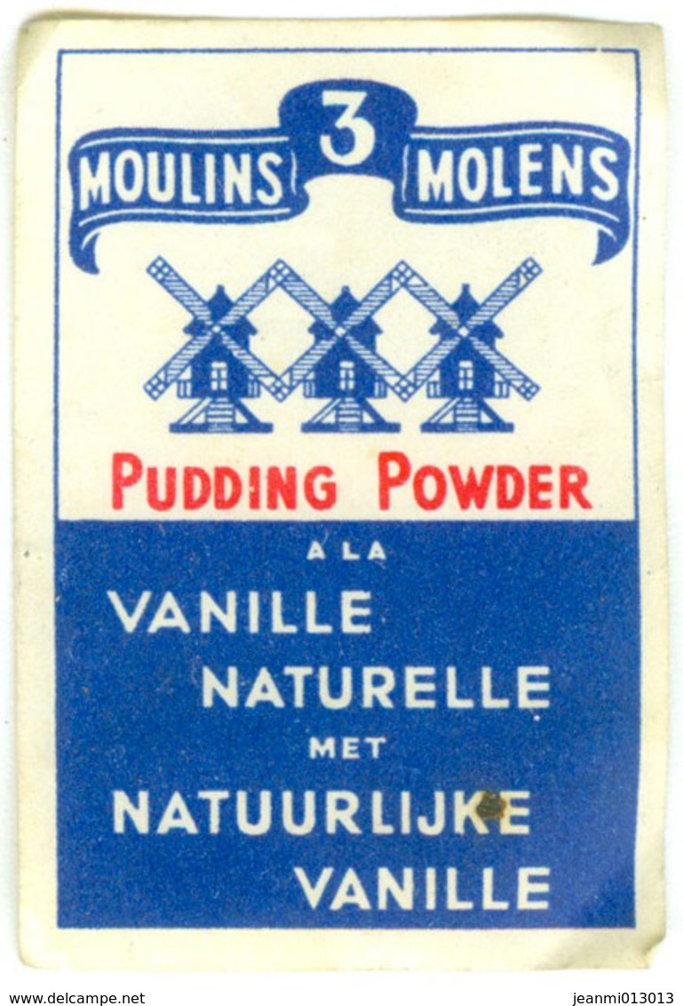 3 Molens Moulins Pudding Powder à La Vanille Naturelle Met Natuurlijke Vanille - Boites D'allumettes - Etiquettes