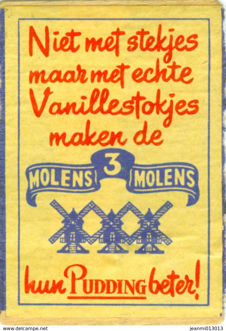 3 Molens Niet Met Stekjes Maar Met Echte Vanillestokjes Hun Pudding Beter ! - Boites D'allumettes - Etiquettes