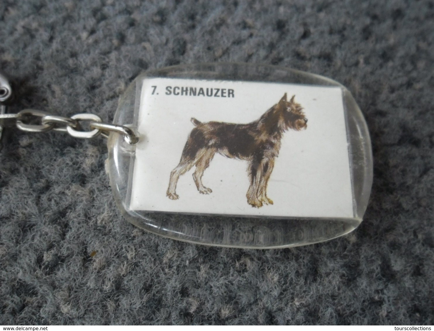 1 PORTE CLEFS CHIEN SCHNAUZER N° 7 De La Collection Canigou Ron Ron @ Vers 1965 - Porte-clefs