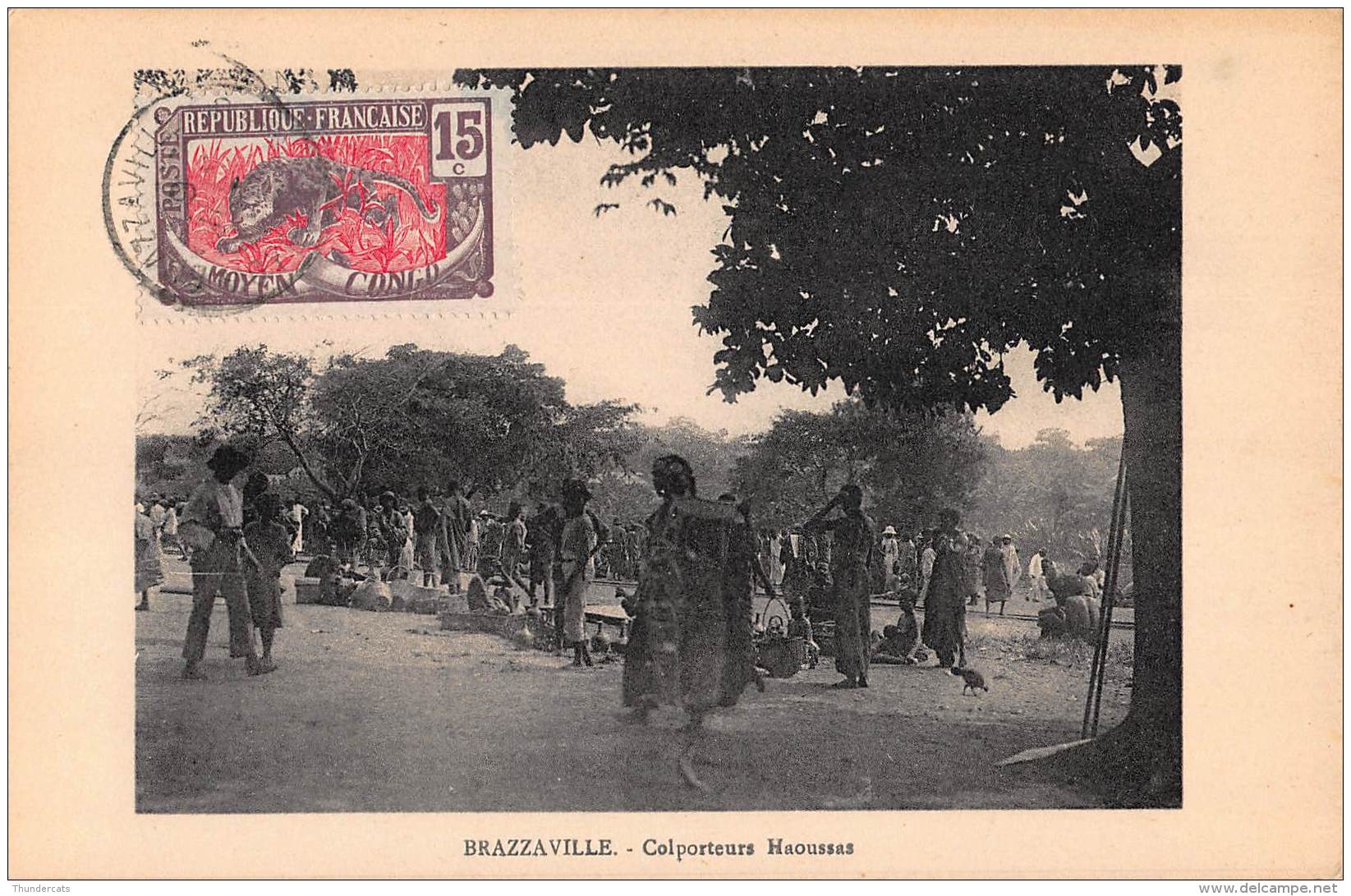 CPA REPUBLIQUE FRANCAISE CONGO  BRAZZAVILLE  COLPORTEURS HAOUSSAS - Brazzaville