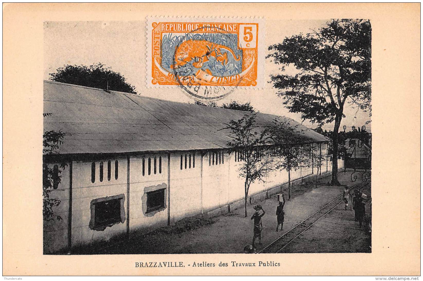 CPA  CONGO FRANCAISE BRAZZAVILLE ATELIERS DES TRAVAUX PUBLICS - Brazzaville