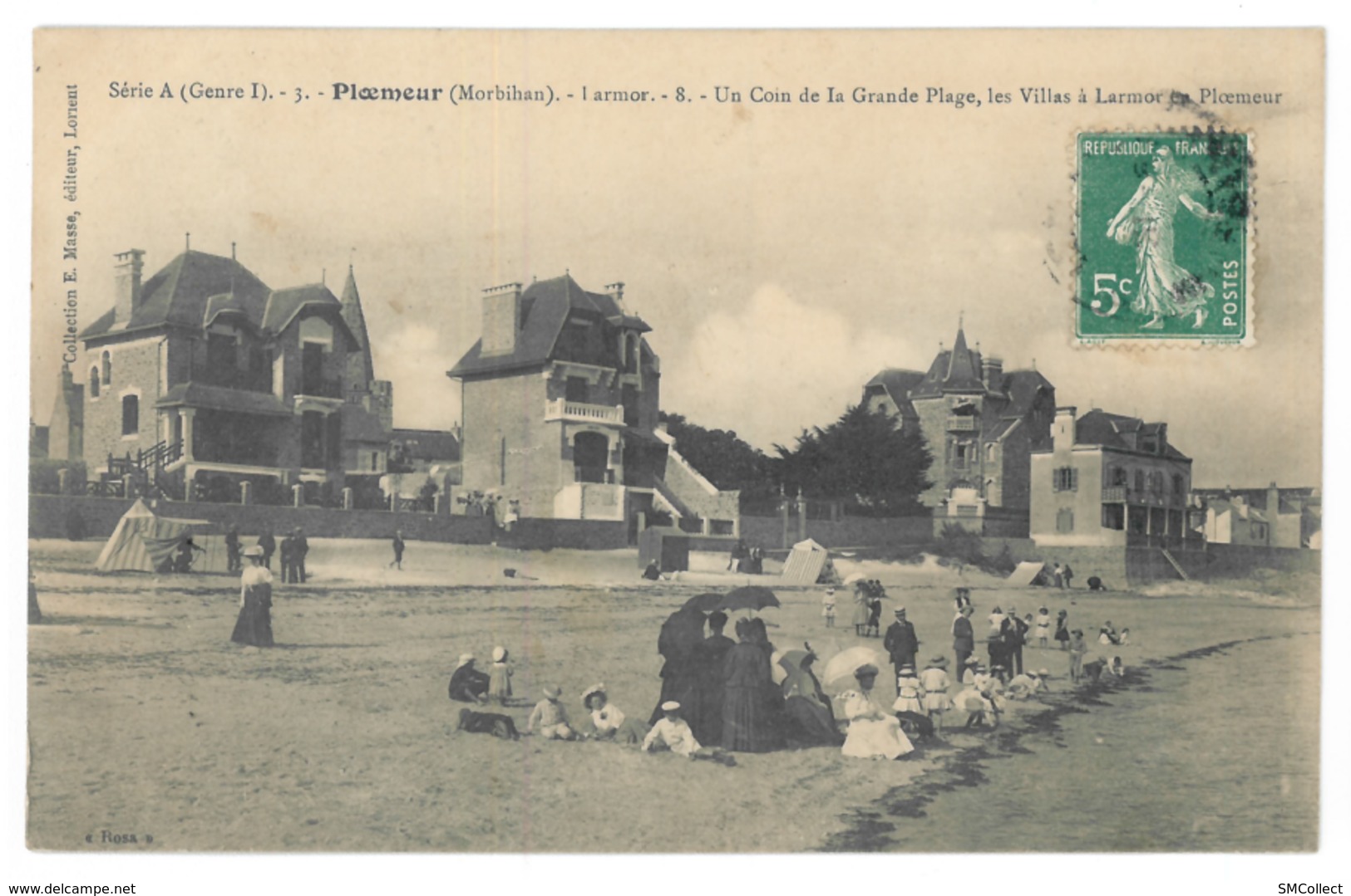 56 Ploemeur. L'Armor, Un Coin De La Grande Plage, Les Villas à L'Armor En Ploemeur (3368) - Ploemeur