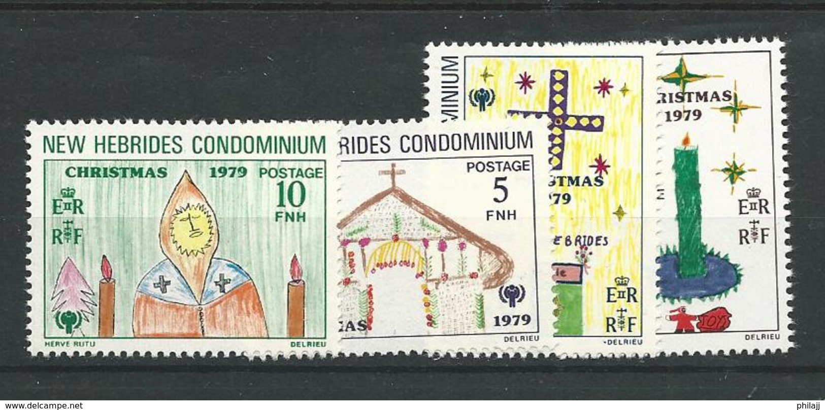 Nelle Hébrides-1979- N°571-574 (légende Anglaise) Noël Et Année Internationale De L'enfant - Neufs** - Unused Stamps