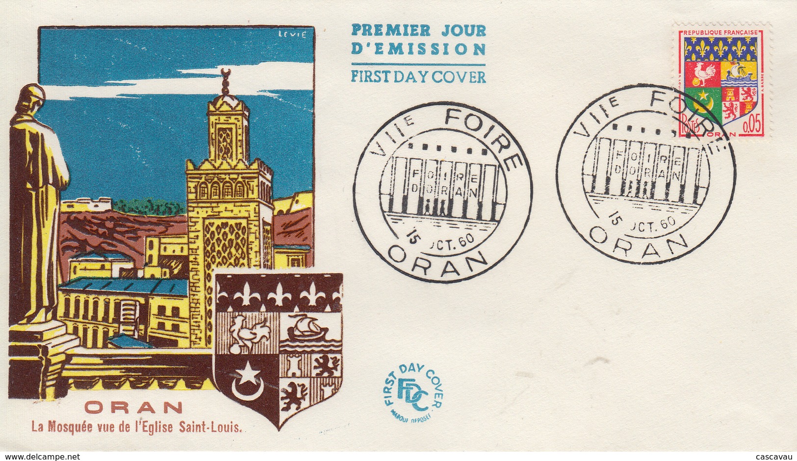 Enveloppe   FDC  1er Jour  FRANCE   Blason  D' ORAN   Foire  D' ORAN  1960 - 1960-1969