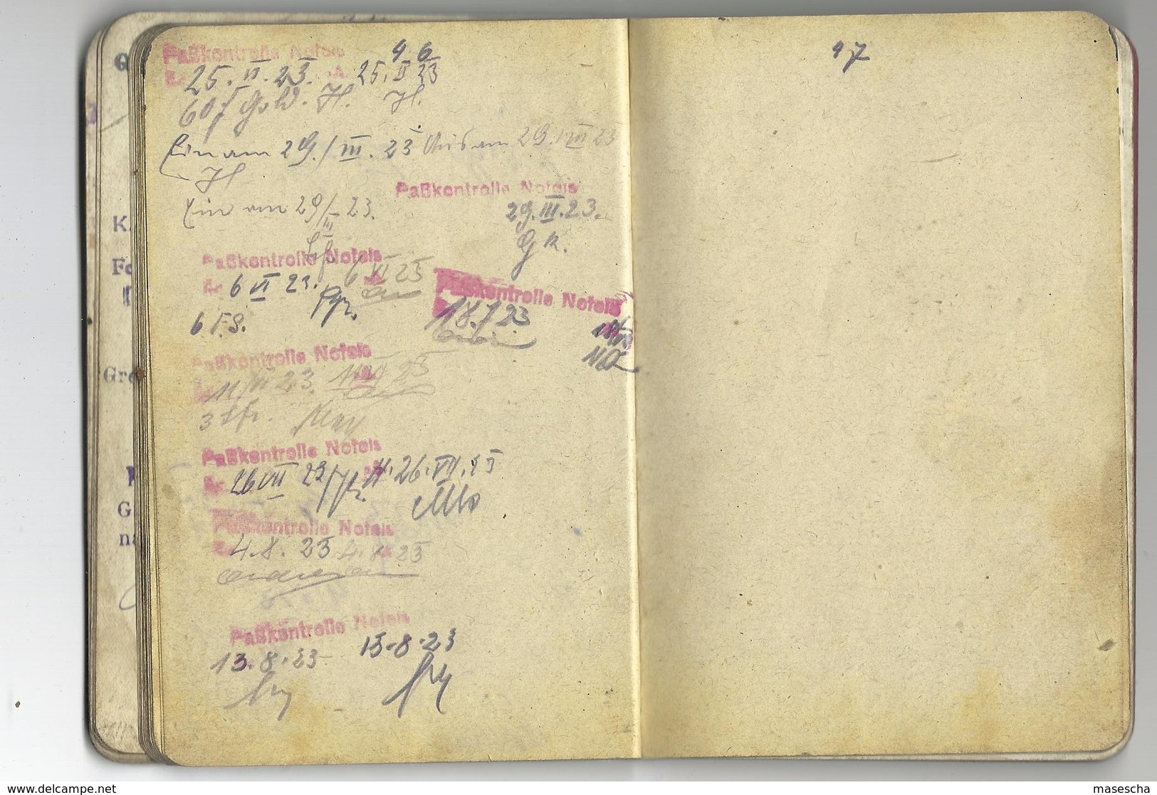 Passeport - Reisepass LIECHTENSTEIN 1915 = 24 pictures / Bilder