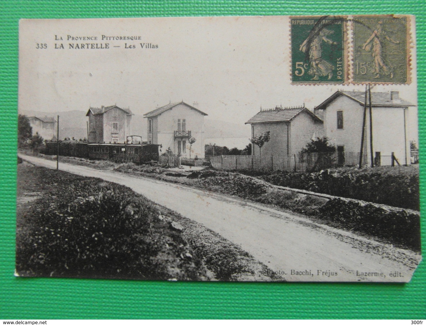 CPA LA NARTELLE LES VILLAS LA PROVENCE PITTORESQUE  (83 VAR) ANIMEE WAGONS TRAIN MAISON 1920 - Autres & Non Classés