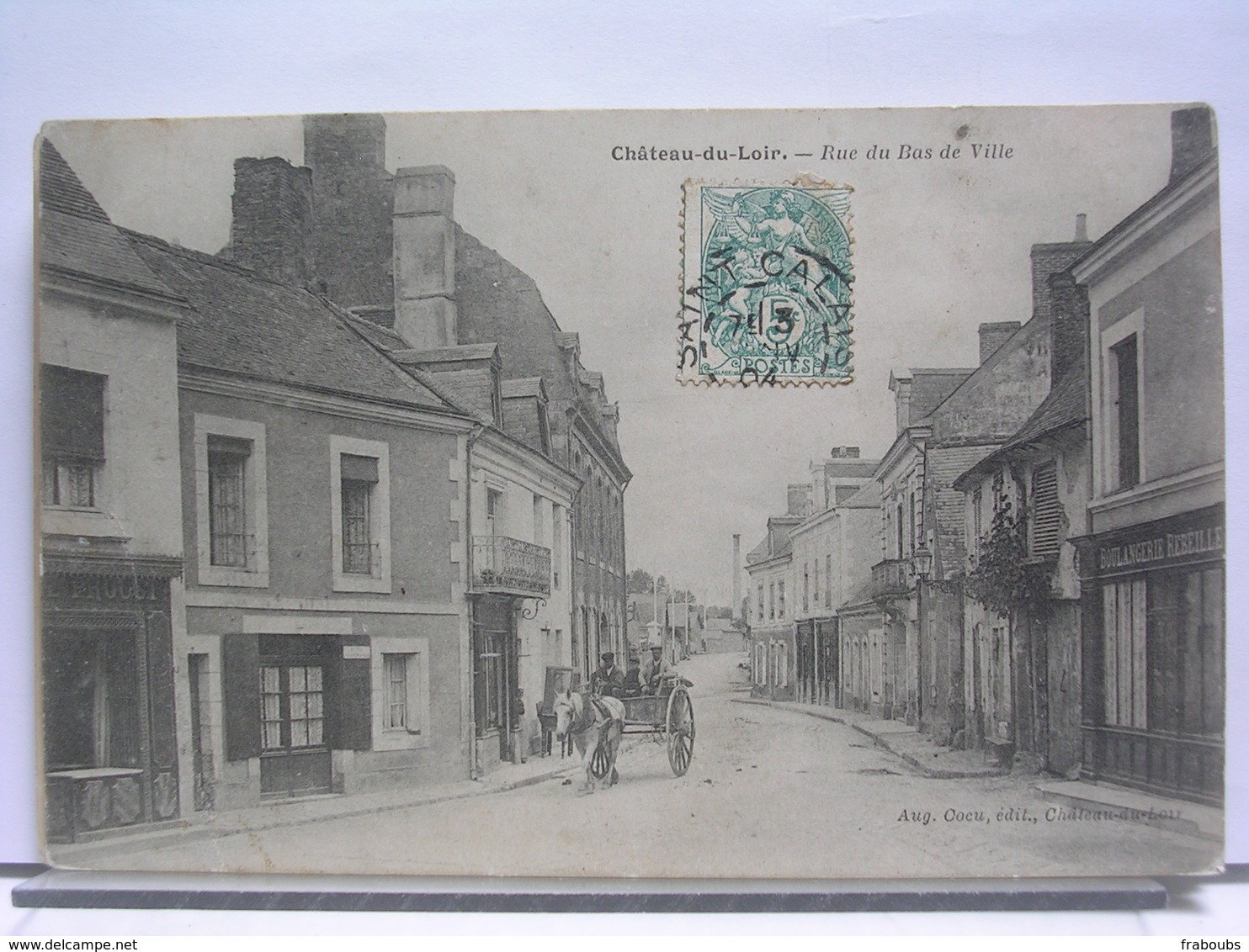 72 - CHATEAU DU LOIR - RUE DU BAS DE VILLE - ANIMEE - ATTELAGE - Chateau Du Loir