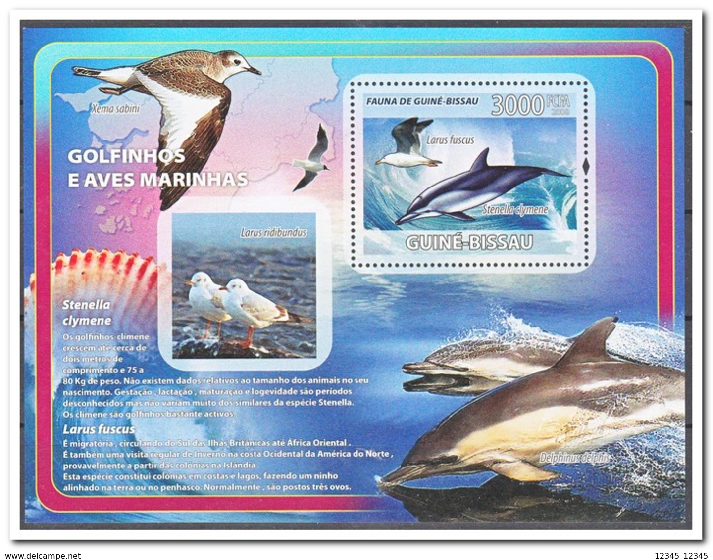 Guinea-Bissau, Postfris MNH, Birds, Dolphins - Guinea-Bissau