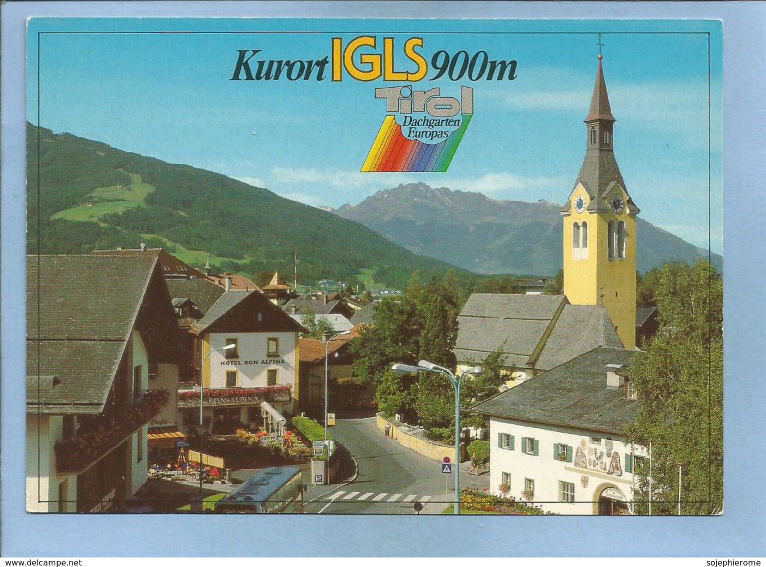 Kurort Igls (Innsbrück - Tirol) 900 M Seehöhe Dorfmotiv Mit Blick Gegen Rosskogel 2 Scans Hotel Bon Alpina - Igls