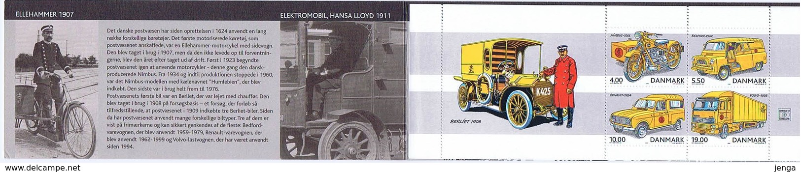 Denmark; 2002;  Postal Vehicles.  Booklet MNH (**) - Libretti