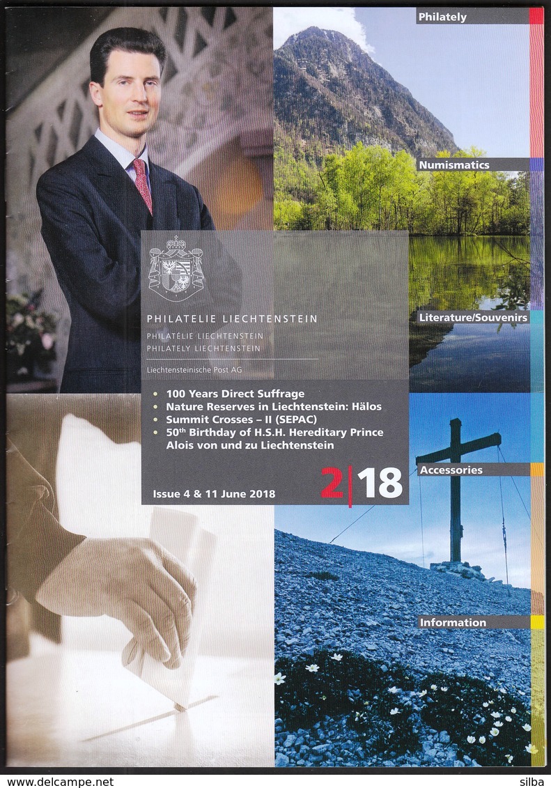 Liechtenstein / 2/2018 / Halos, SEPAC, Prince Alois / Philatelic Stamps Prospectus, Leaflet, Brochure - Otros & Sin Clasificación