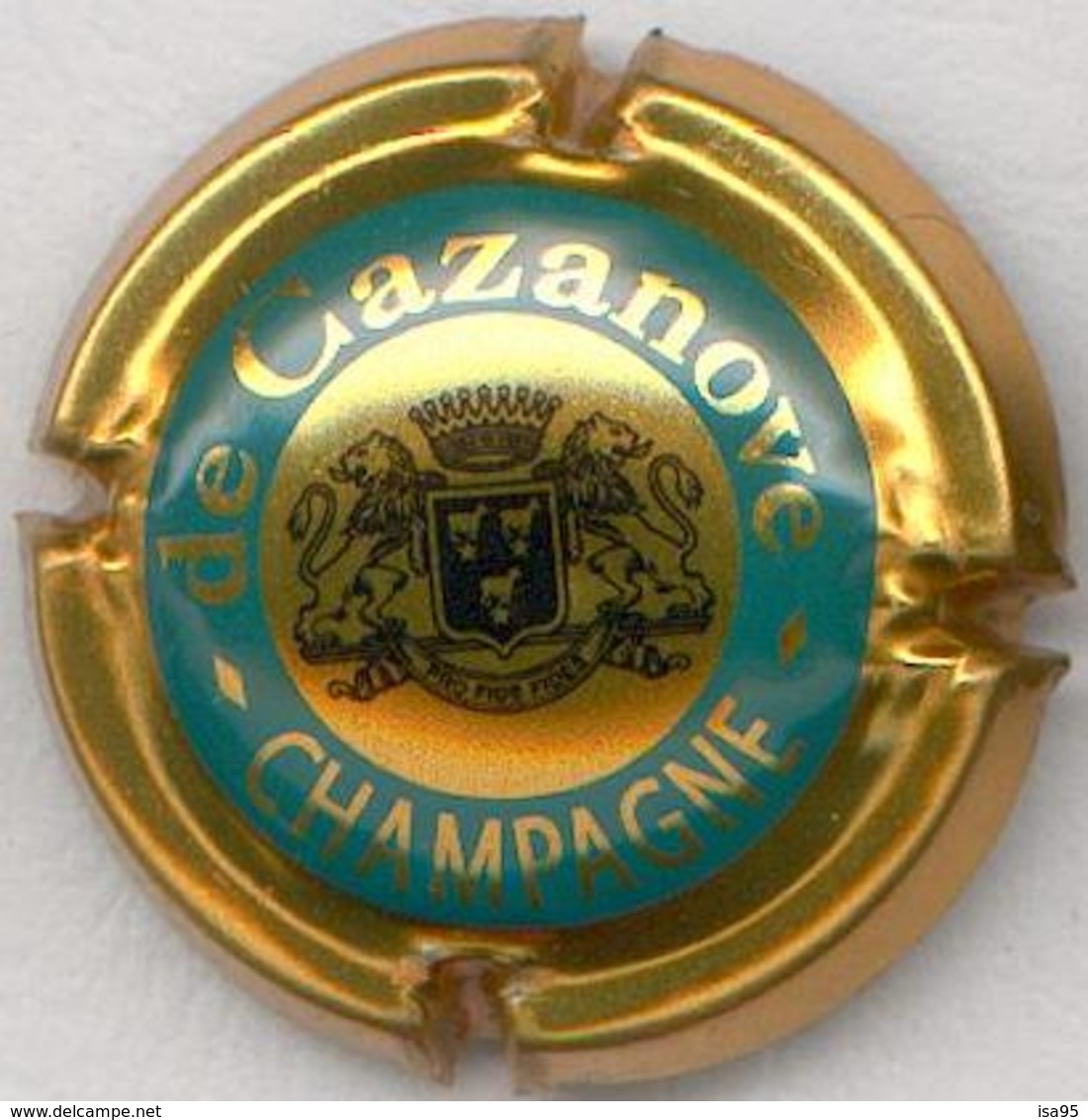 CAPSULE-CHAMPAGNE DE CAZANOVE N°14 Cercle Int. Or - De Cazanove