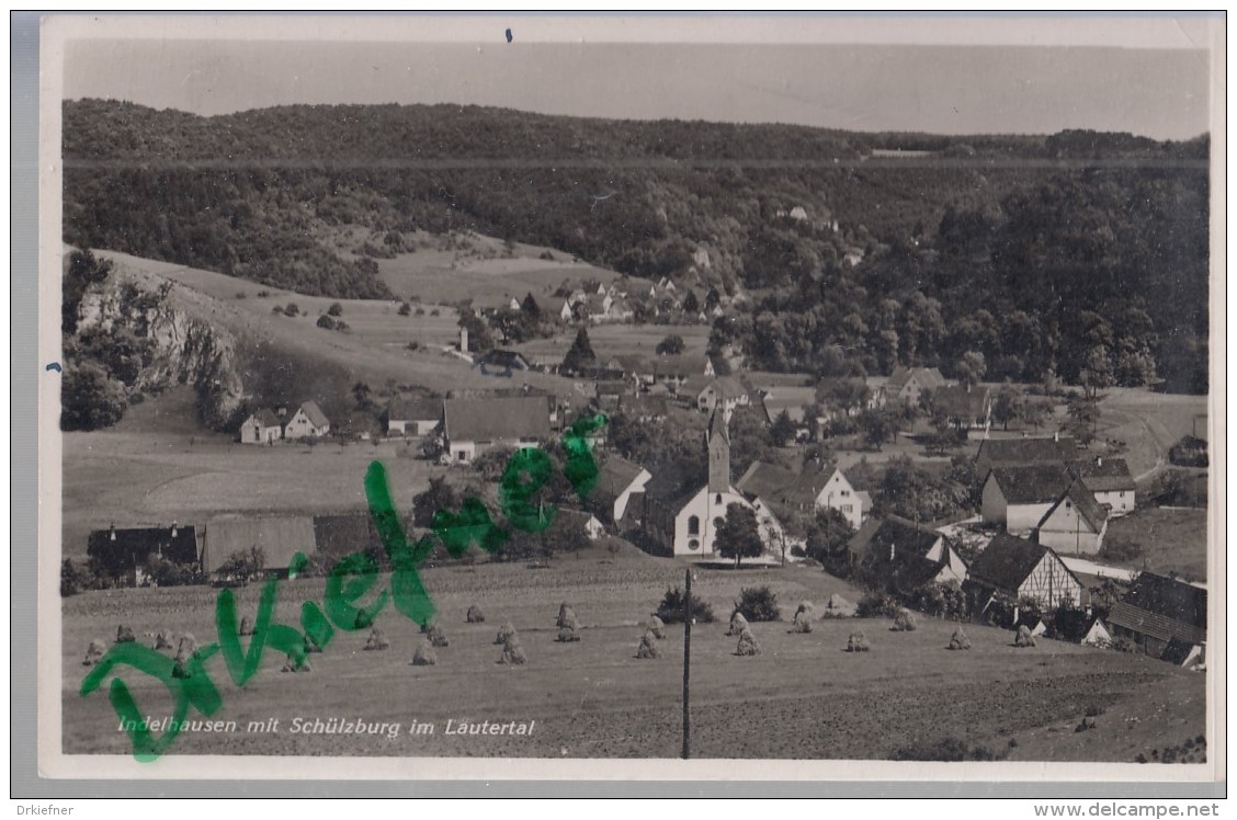 Indelhausen Mit Schülzburg Im Lautertal, Um 1948 - Münsingen