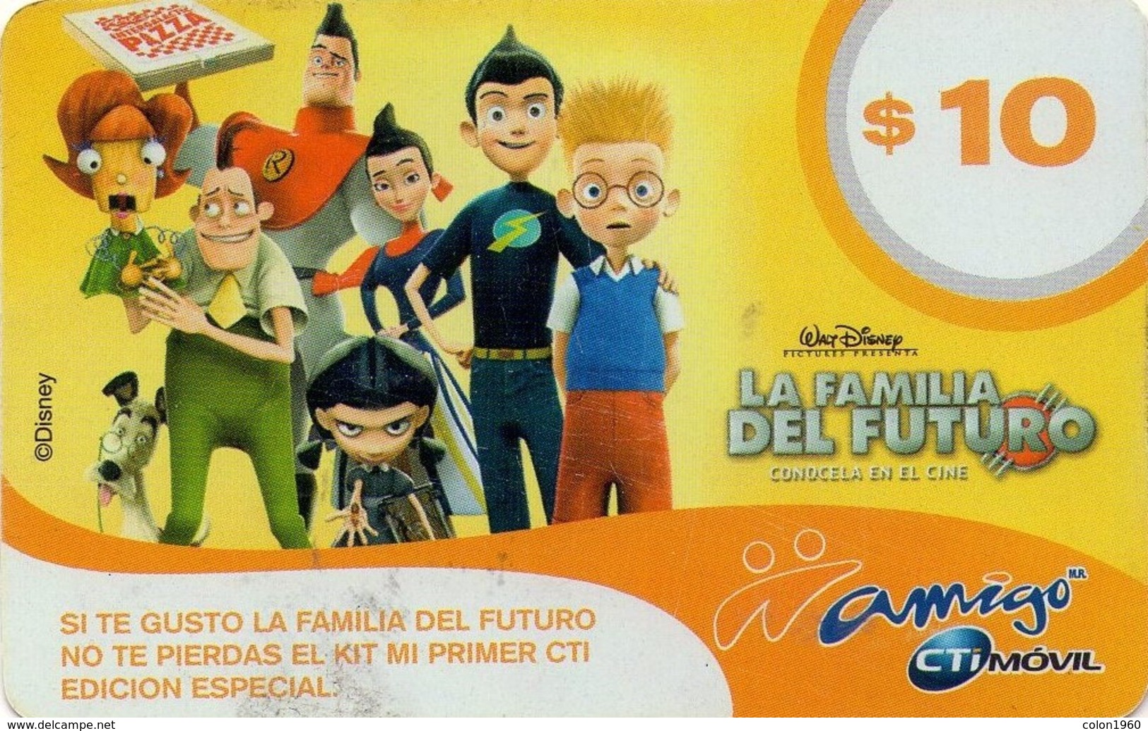 TARJETA TELEFONICA DE ARGENTINA, PREPAGO. CTI-088A, DISNEY - LA FAMILIA DEL FUTURO (032) ALCARD - Disney