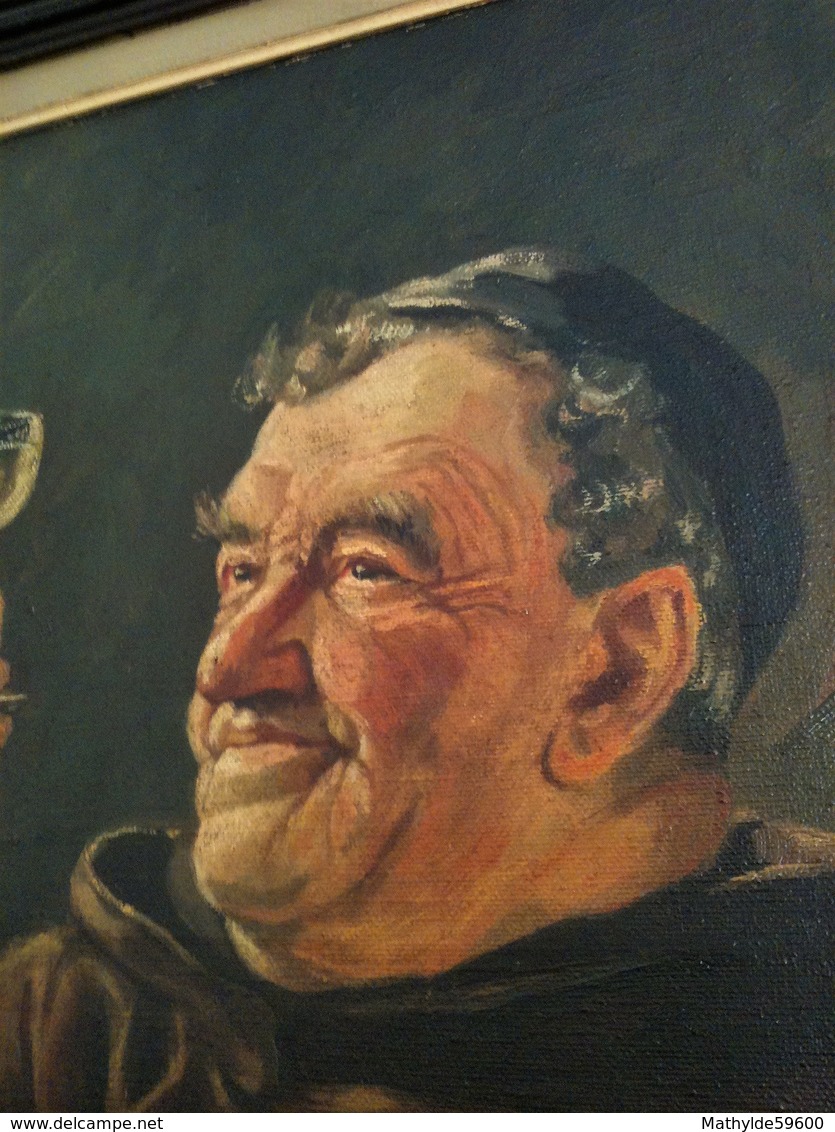 Giordani Aldo - Moine au verre - Huile sur toile