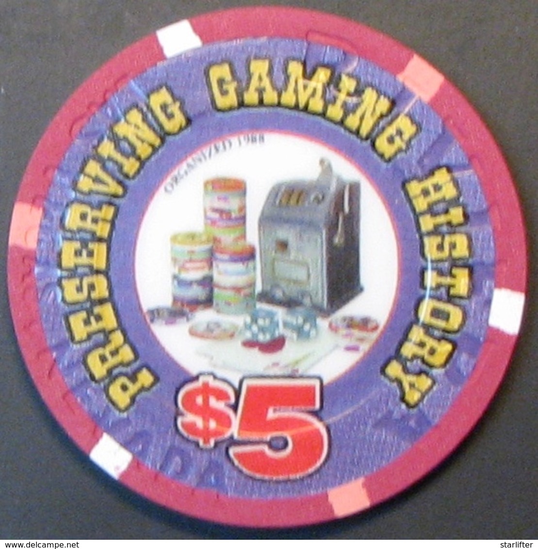 $5 Casino Chip. Riviera, Las Vegas, NV. 12th Annual CC&GTCC Convention. E11. - Casino