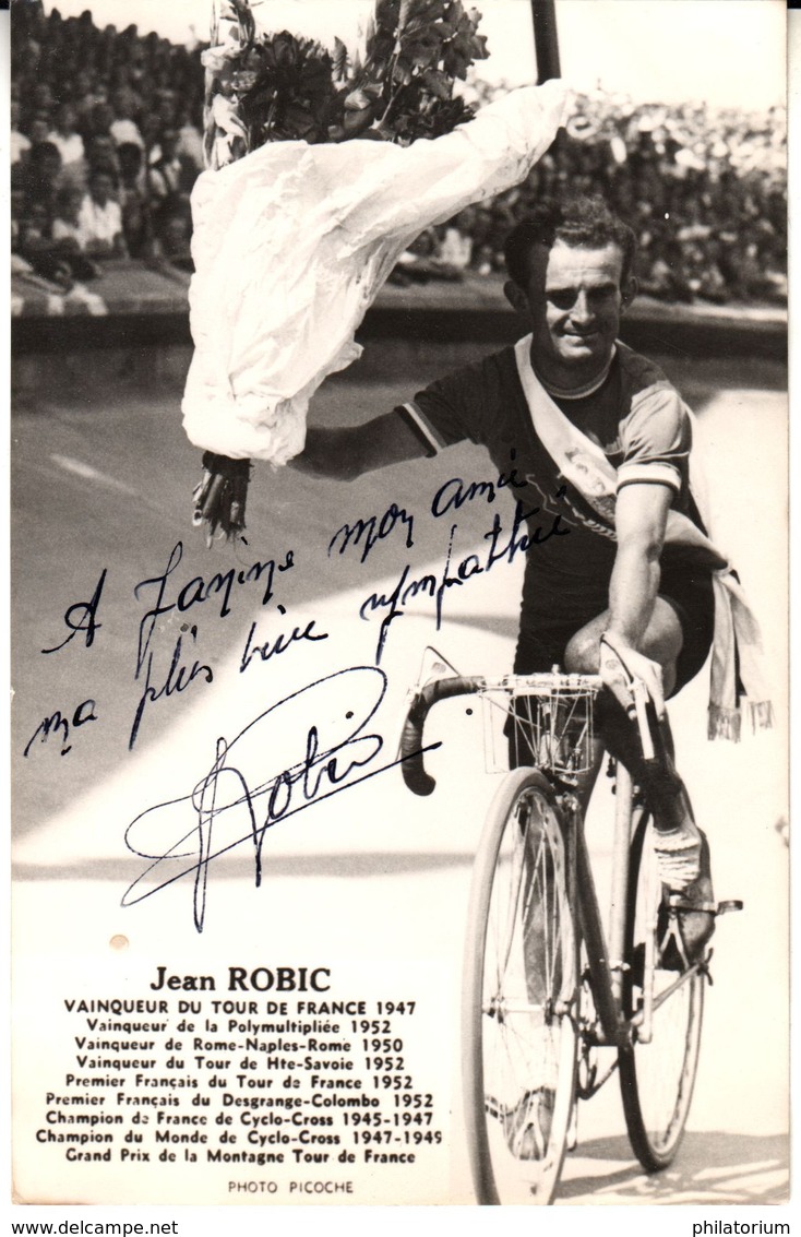 Jean Robic  Autographe - Sportsmen