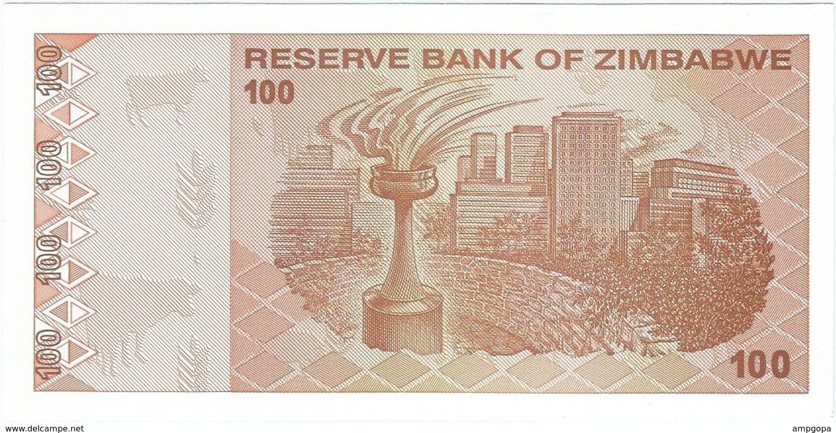 Zimbabue - Zimbabwe 100 Dollars 2009 Pick 97 Serie AA UNC - Zimbabwe