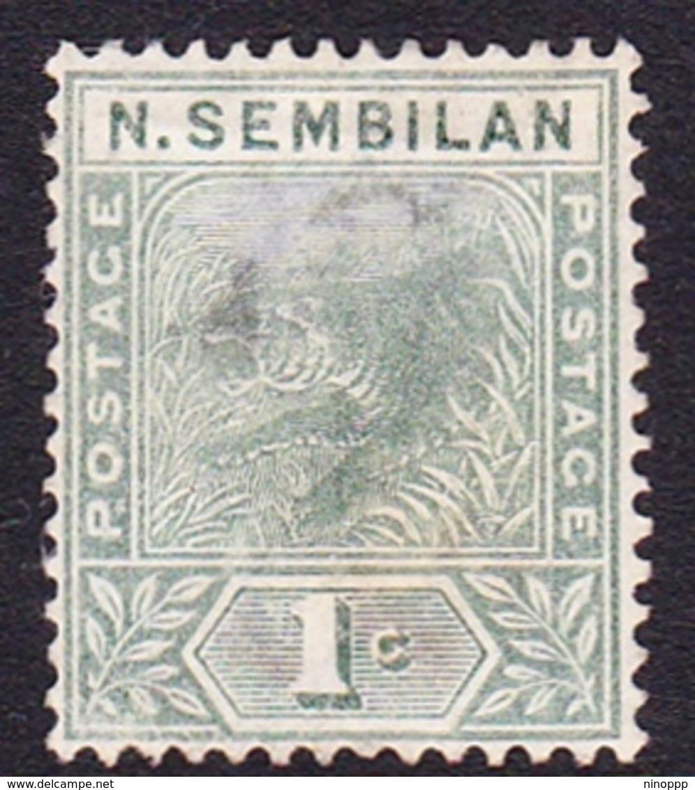 Malaysia-Negri Sembilan SG 2 1891 Tiger 1c Green, Mint No Gum - Negri Sembilan