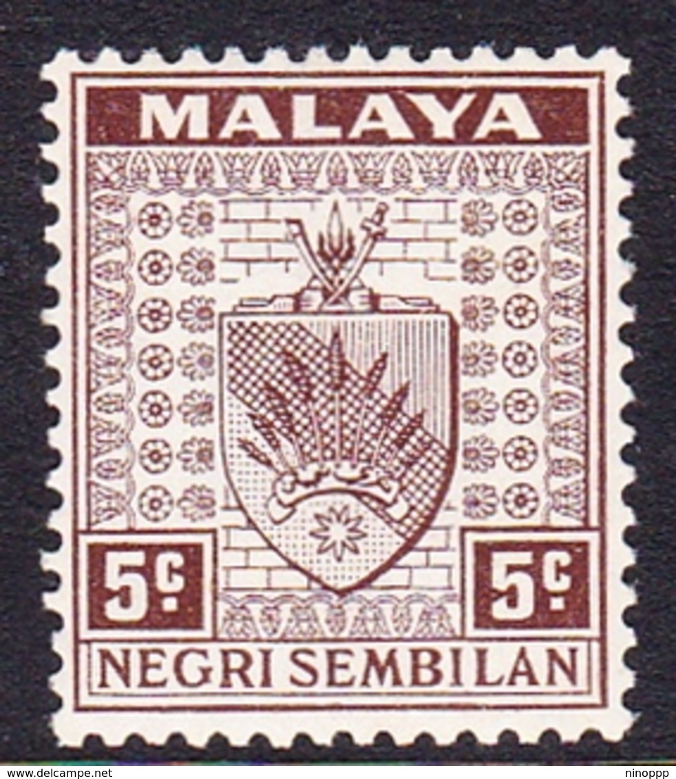 Malaysia-Negri Sembilan SG 26 1935 Arms, 5c Brown, Mint Hinged - Negri Sembilan