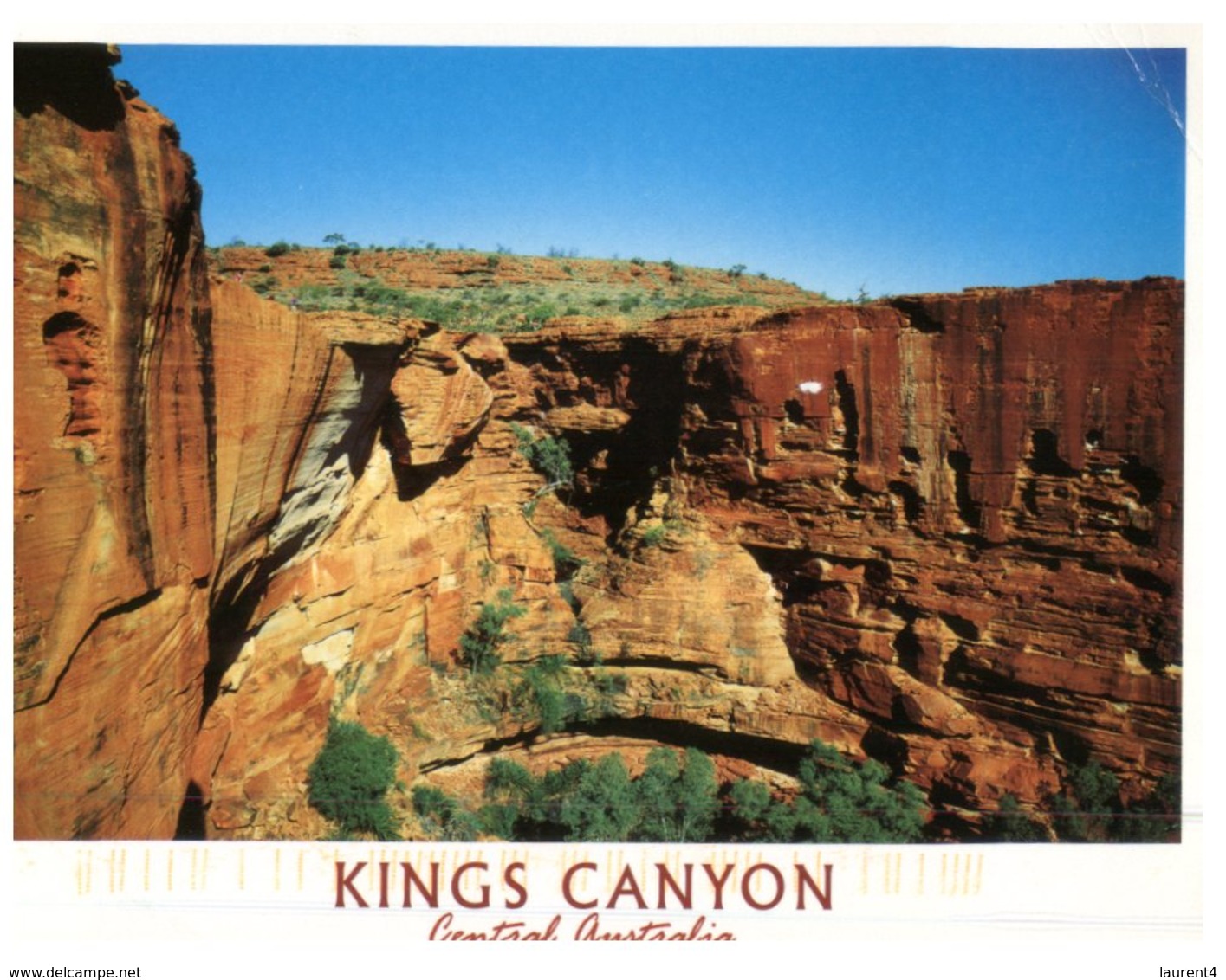 (90) Australia (with Stamp At Back Of Card) - NT - King's Canyon - The Red Centre