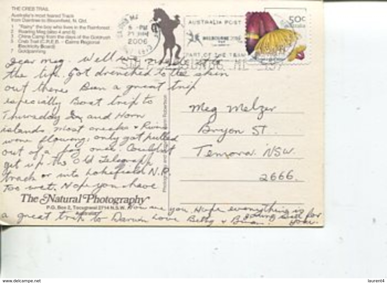 (90) Australia (with Stamp At Back Of Card) - QLD - Creb Trail - Far North Queensland