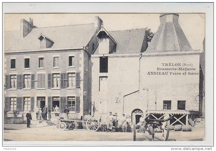 Trélon (Nord) Brasserie-Malterie .. Um 1915 Feldpost - Fourmies