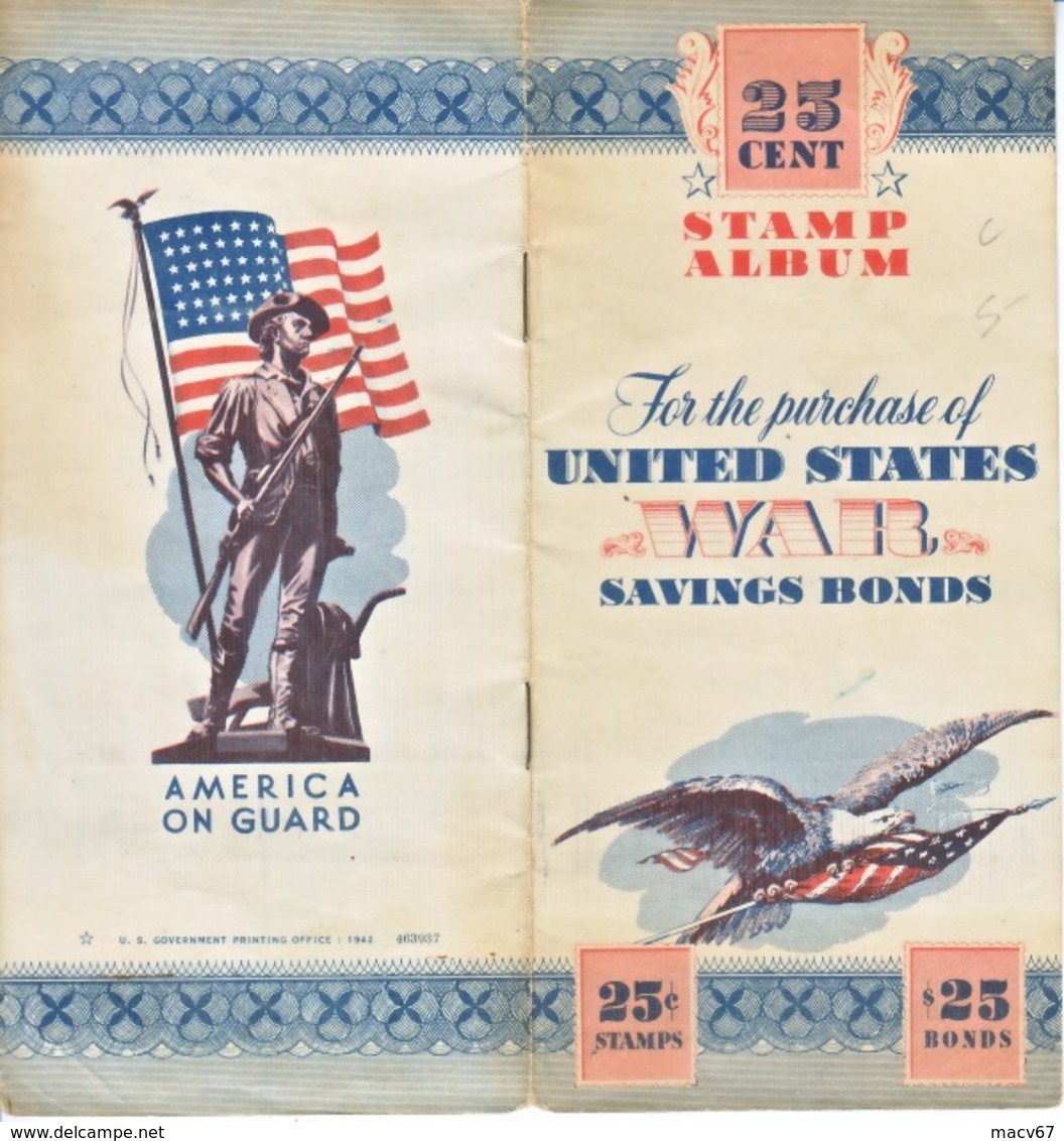 U.S. P S 12   WAR SAVINGS BOOKLET  W / 5  STAMPS 2 SCANS - Unclassified